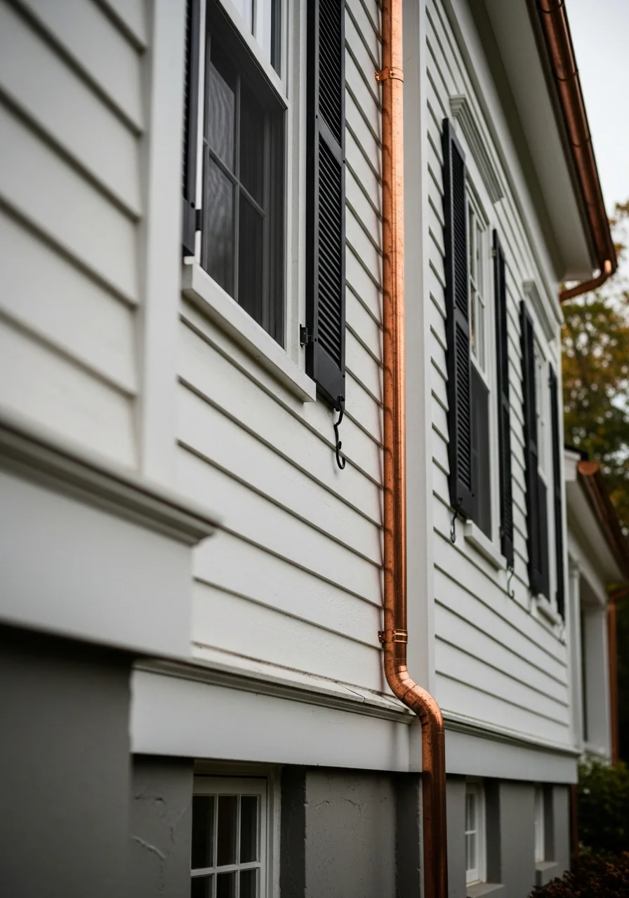 Close-up of Glastonbury home detail showing fine craftsmanship and architectural quality.